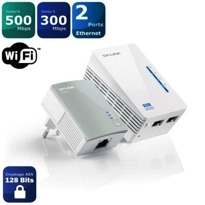 CPL WiFi TP-link Kit 2 CPL AV600 + WiFi N 300 Mbps (TL-WPA4220KIT